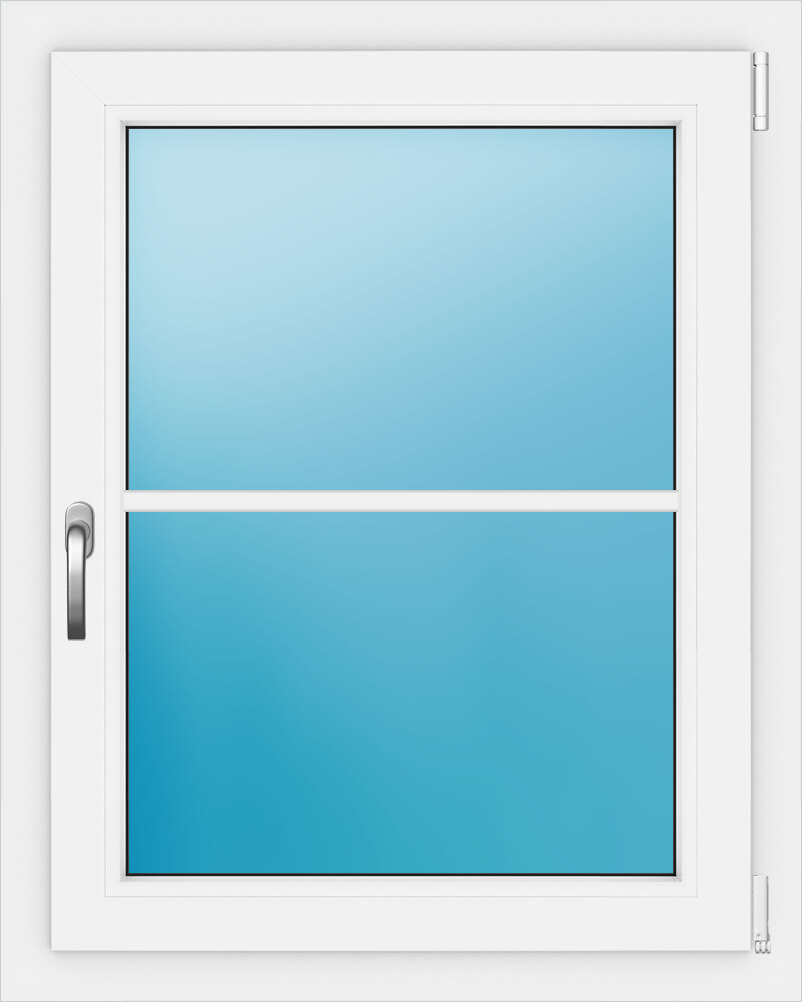 Einflügeliges Kunststofffenster mit Sprossen