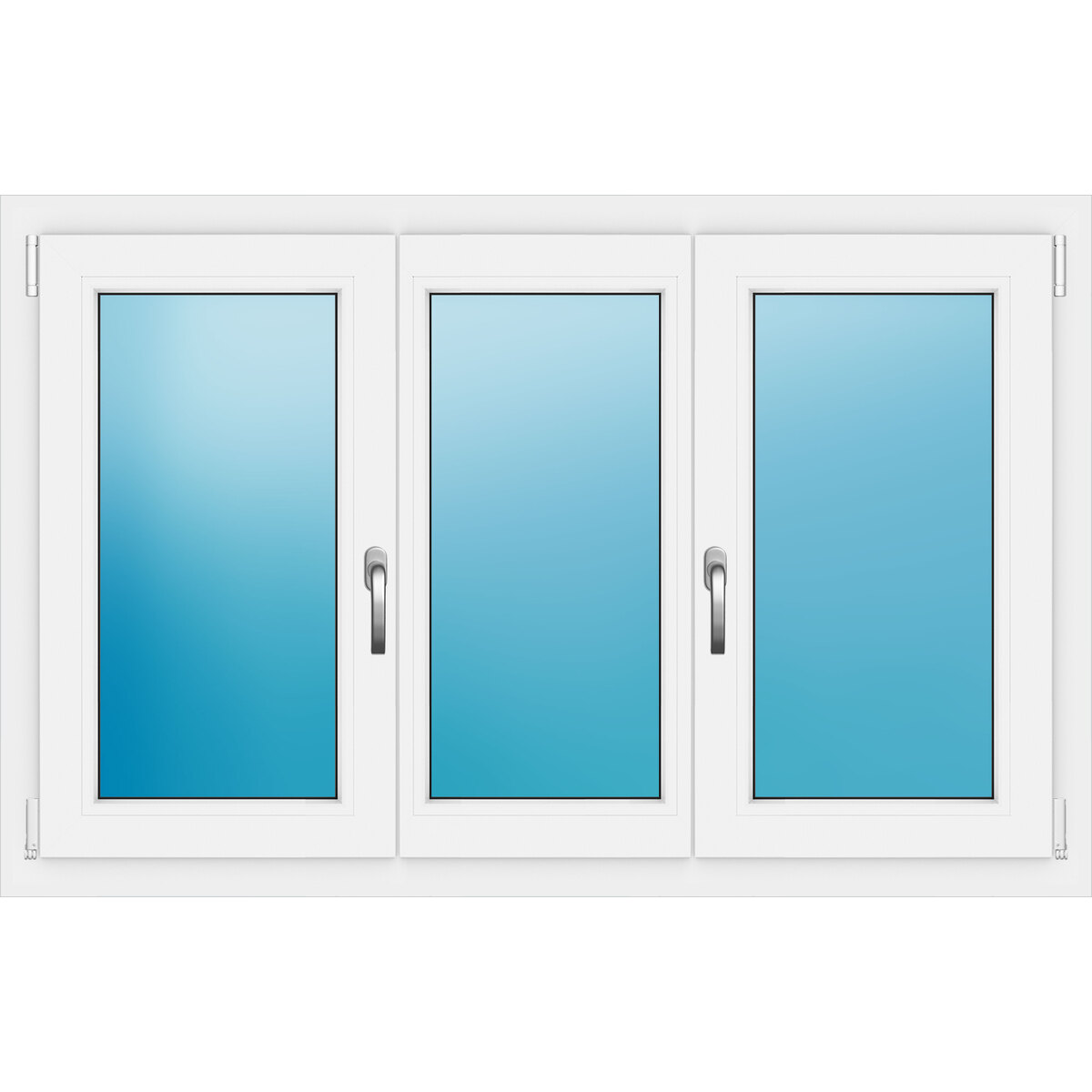 Fenster dreiflügelig 140x90 cm